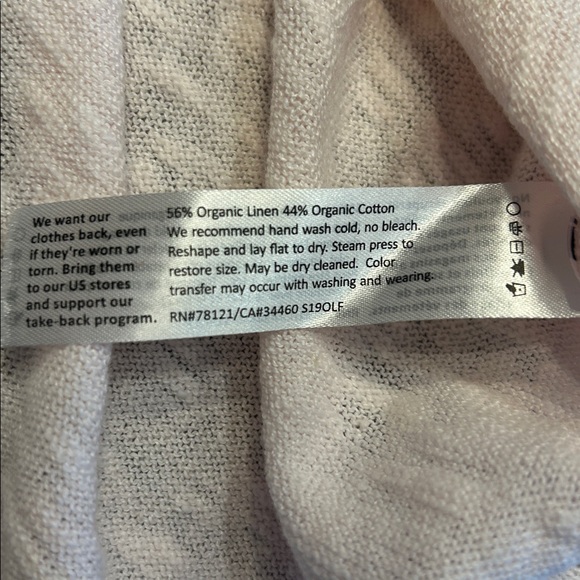 Eileen Fisher Linen Blend Light Pink Sweater - Picture 6 of 8